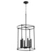 Quorum Home Quorum - 686-6-69 - Six Light Entry Pendant - Textured Black