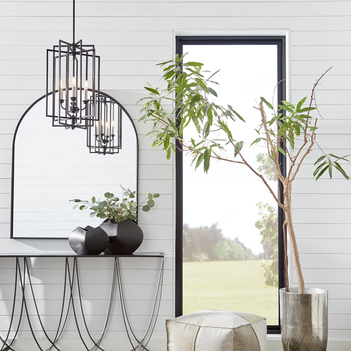 Quorum Home Quorum - 688-4-69 - Four Light Entry Pendant - Textured Black