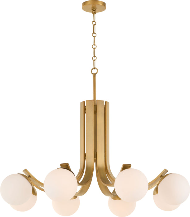 CESTA 8 Light Chandelier - Brushed Brass