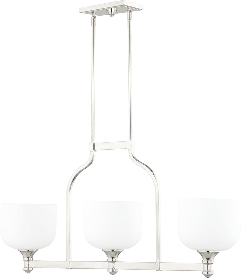 Richmond 3 Light Up Island - Polished Nickel