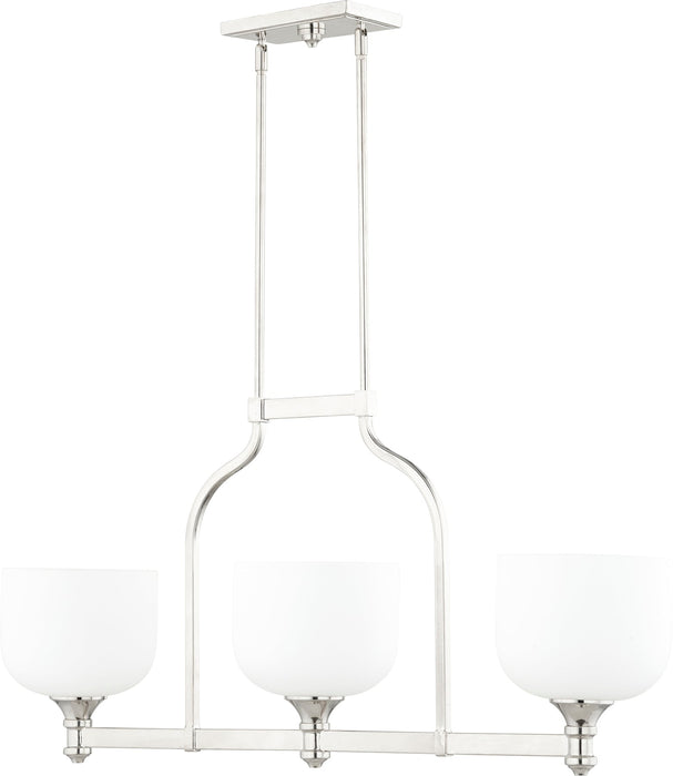 Richmond 3 Light Up Island - Polished Nickel