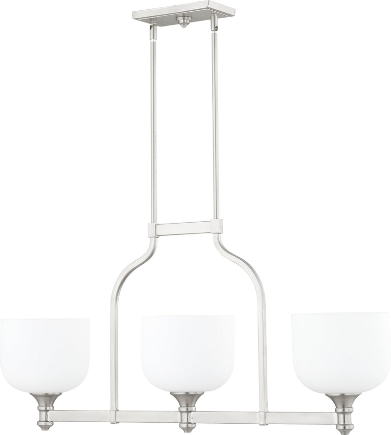 Richmond 3 Light Up Island - Satin Nickel