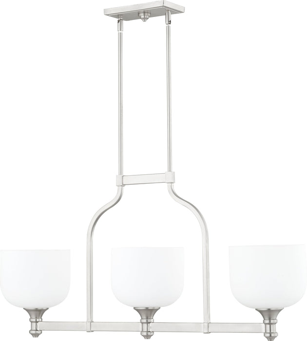 Richmond 3 Light Up Island - Satin Nickel
