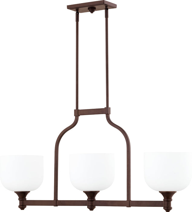 Richmond 3 Light Up Island - Oiled Bronze