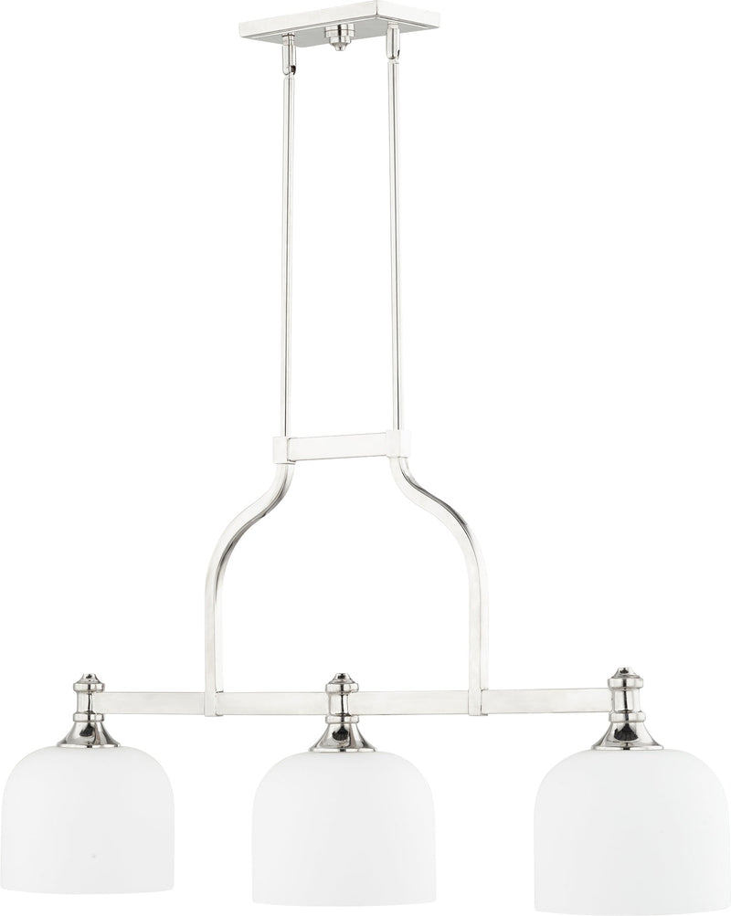 Richmond 3 Light Down Island- Polished Nickel