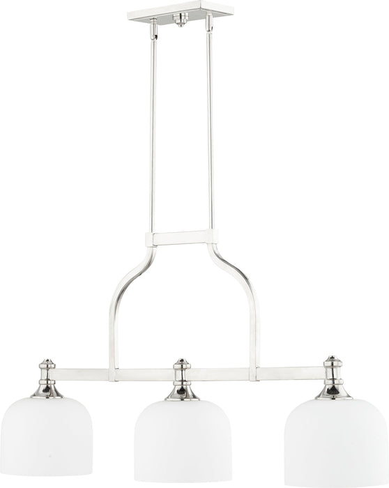 Richmond 3 Light Down Island- Polished Nickel