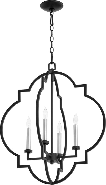 Quorum Home Quorum - 6942-4-69 - Four Light Entry Pendant - Textured Black