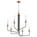 Quorum Home Quorum - 695-6-6980 - Six Light Chandelier - Textured Black w/ Aged Brass