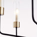 Quorum Home Quorum - 695-6-6980 - Six Light Chandelier - Textured Black w/ Aged Brass