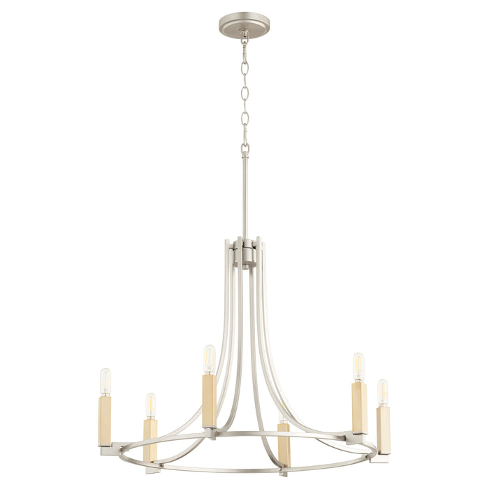 Quorum Home Quorum - 696-6-65 - Six Light Chandelier - Satin Nickel