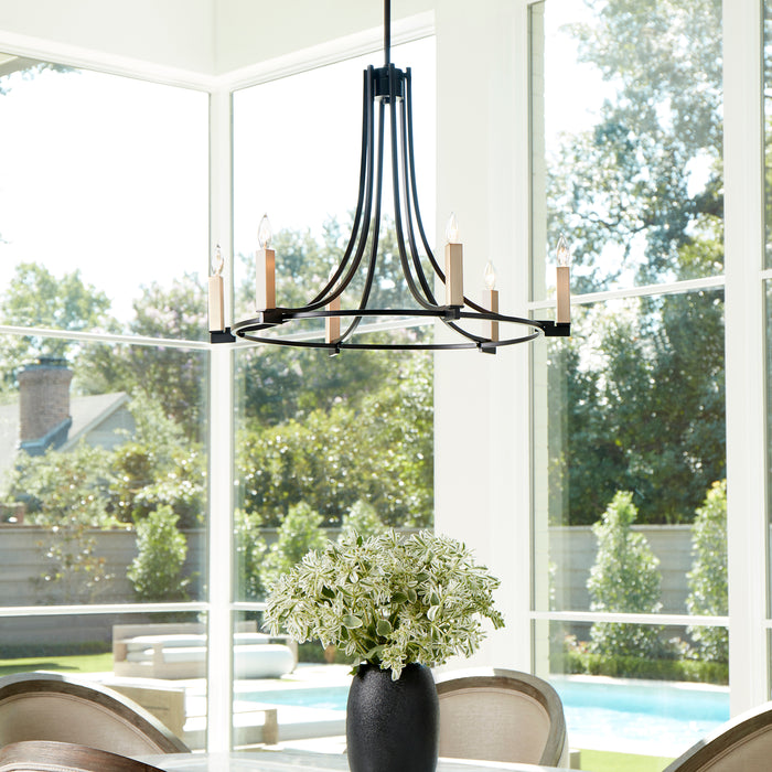 Quorum Home Quorum - 696-6-69 - Six Light Chandelier - Textured Black