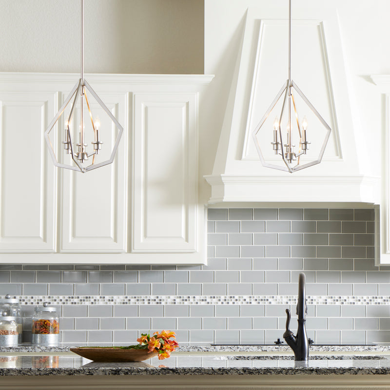 Quorum Home Quorum - 699-3-65 - Three Light Pendant - Satin Nickel