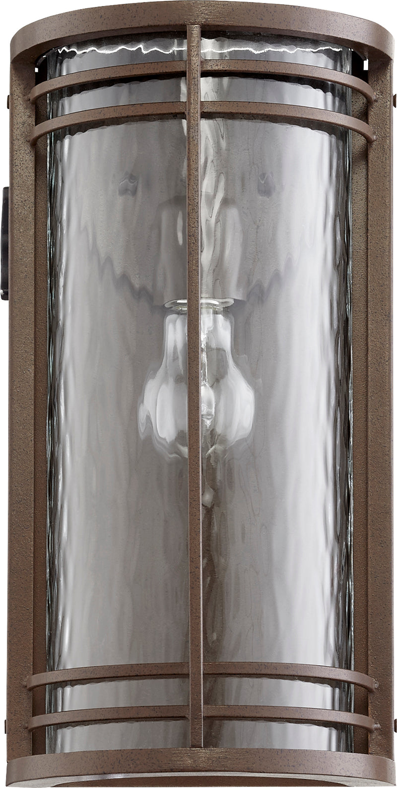 Quorum Home Quorum - 7916-186 - One Light Outdoor Lantern - Oiled Bronze w/ Clear Hammered Glass