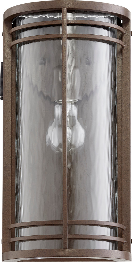 Quorum Home Quorum - 7916-186 - One Light Outdoor Lantern - Oiled Bronze w/ Clear Hammered Glass