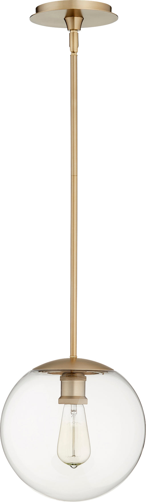 Quorum Home Quorum - 80-10-80 - One Light Pendant - Aged Brass