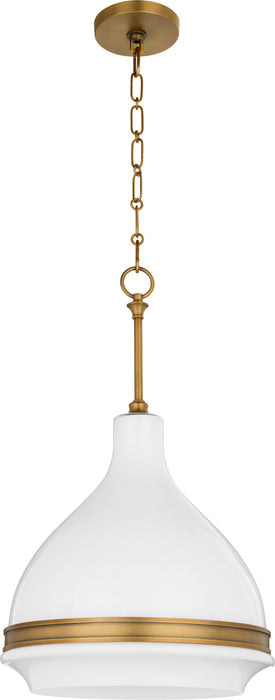 TILBROOK 14” 1 Light Case Glass Pendant - Brushed Brass