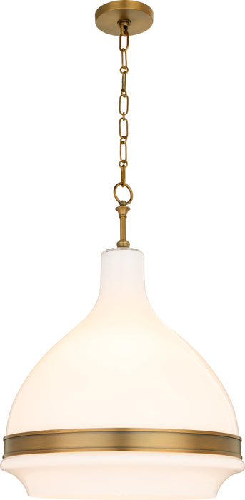 TILBROOK 18” 3 Light Case Glass Pendant - Brushed Brass
