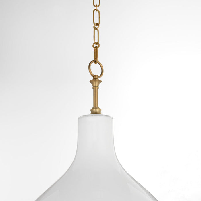 TILBROOK 18” 3 Light Case Glass Pendant - Brushed Brass