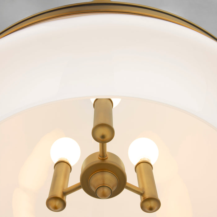 TILBROOK 18” 3 Light Case Glass Pendant - Brushed Brass
