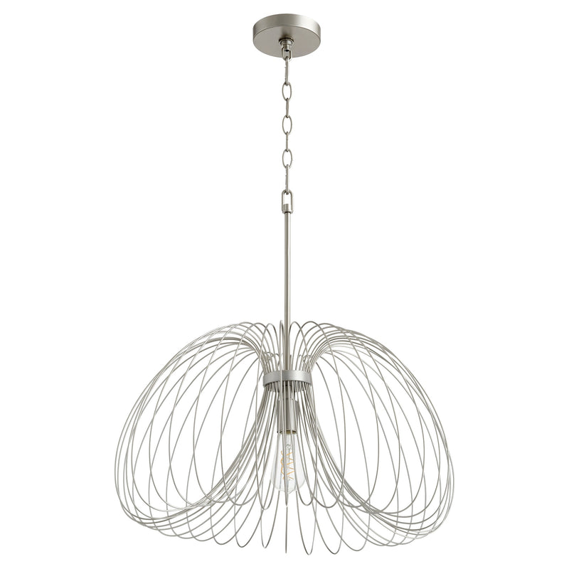 Loopy Loop 24" Pendant - Brushed Silver