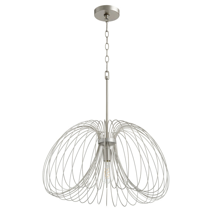 Loopy Loop 24" Pendant - Brushed Silver
