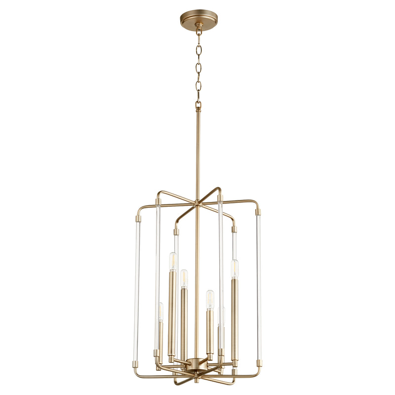 Quorum Home Quorum - 8114-6-80 - Six Light Entry Pendant - Aged Brass