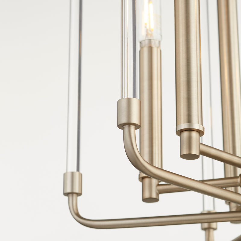 Quorum Home Quorum - 8114-6-80 - Six Light Entry Pendant - Aged Brass