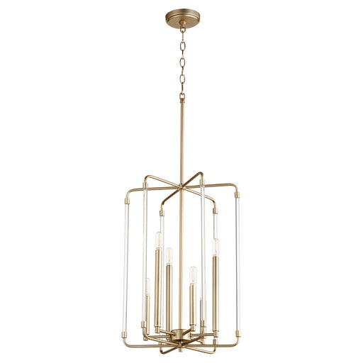 Quorum Home Quorum - 8114-6-80 - Six Light Entry Pendant - Aged Brass