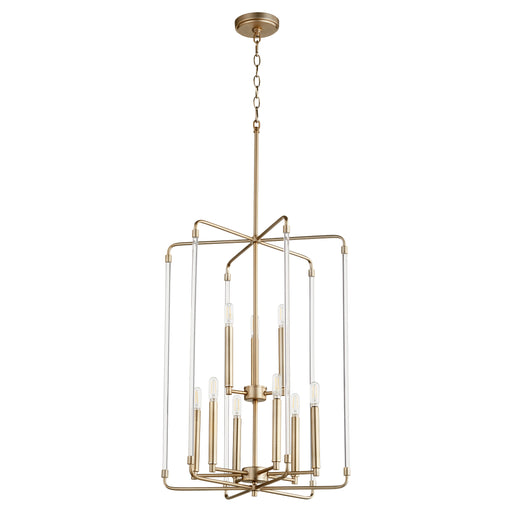 Quorum Home Quorum - 8114-9-80 - Nine Light Entry Pendant - Aged Brass