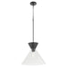 Quorum Home Quorum - 8119-259 - One Light Pendant - Matte Black w/ Clear Glass