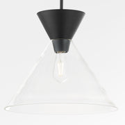 Quorum Home Quorum - 8119-259 - One Light Pendant - Matte Black w/ Clear Glass