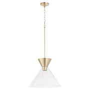 Quorum Home Quorum - 8119-280 - One Light Pendant - Aged Brass w/ Clear Glass