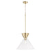 Quorum Home Quorum - 8119-280 - One Light Pendant - Aged Brass w/ Clear Glass
