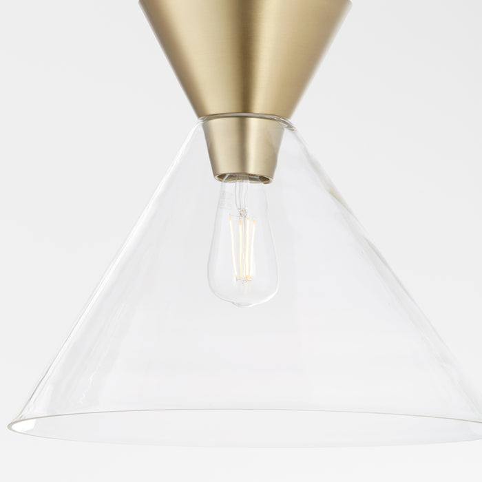 Quorum Home Quorum - 8119-280 - One Light Pendant - Aged Brass w/ Clear Glass