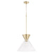 Quorum Home Quorum - 8119-280 - One Light Pendant - Aged Brass w/ Clear Glass