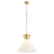 Quorum Home Quorum - 8119-80 - One Light Pendant - Aged Brass w/ Gloss Opal
