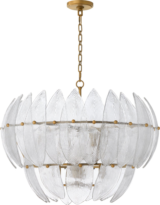 LAUREL 28" 8 Light Pendant - Brushed Brass