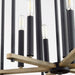 Quorum Home Quorum - 8134-9-69 - Nine Light Entry - Textured Black w/ Weathered Oak Finish