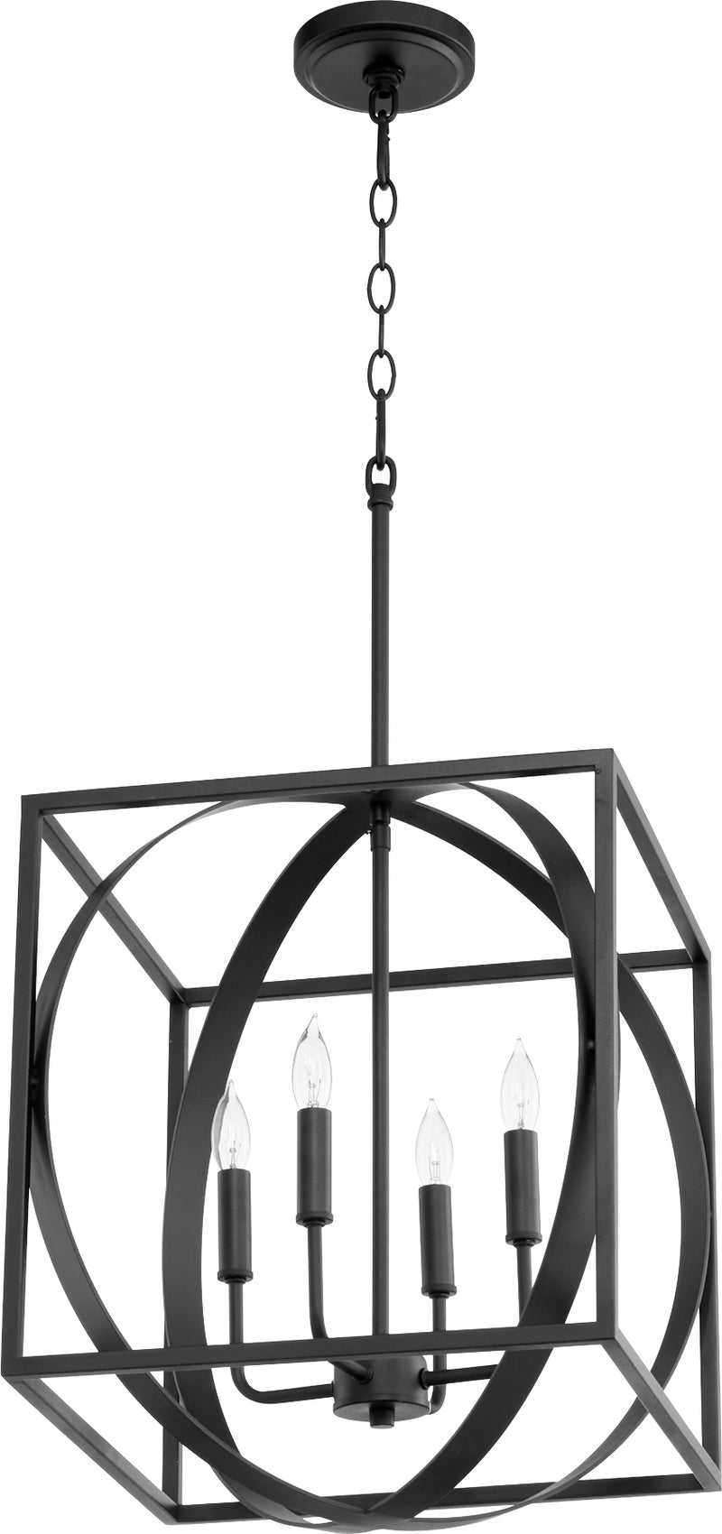 Quorum Home Quorum - 8150-4-69 - Four Light Pendant - Textured Black