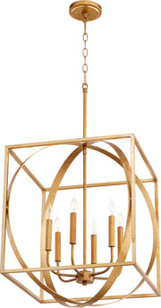 Quorum Home Quorum - 8150-6-74 - Six Light Pendant - Gold Leaf