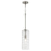 Quorum Home Quorum - 8191-65 - One Light Pendant - Satin Nickel w/ Textured Glass