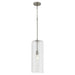 Quorum Home Quorum - 8192-65 - One Light Pendant - Satin Nickel w/ Textured Glass