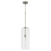 Quorum Home Quorum - 8192-65 - One Light Pendant - Satin Nickel w/ Textured Glass