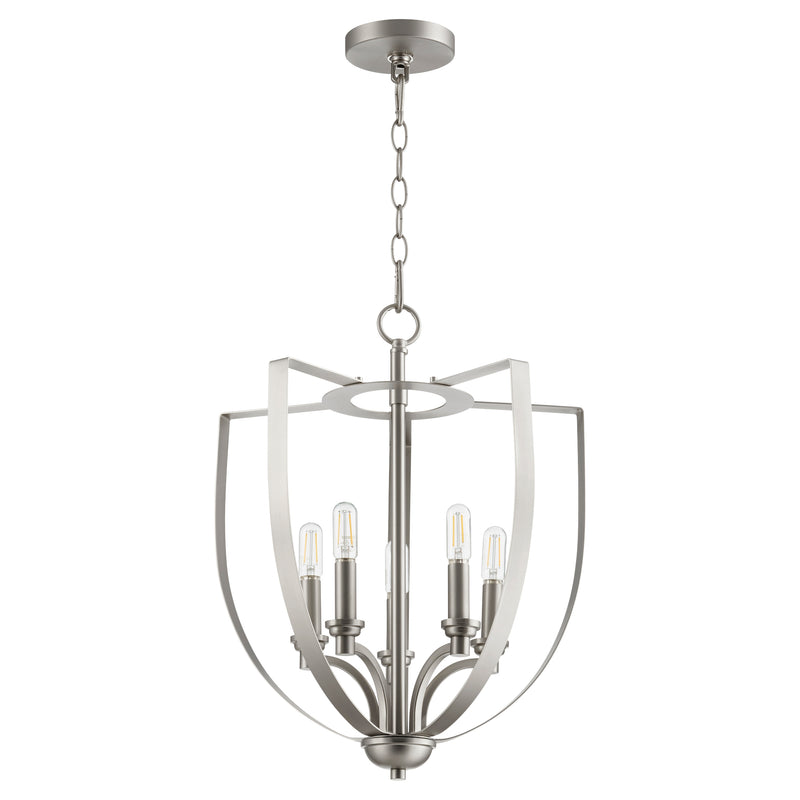 Quorum Home Quorum - 8202-5-65 - Five Light Entry Pendant - Satin Nickel