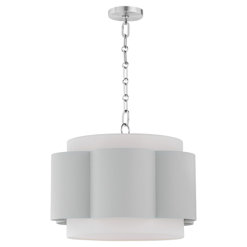 BELINDER 4 Light Pendant - Brittany Blue / Chrome