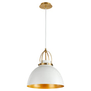 Quorum Home Quorum - 823-0880 - One Light Pendant - Studio White w/ Aged Brass