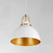 Quorum Home Quorum - 823-0880 - One Light Pendant - Studio White w/ Aged Brass