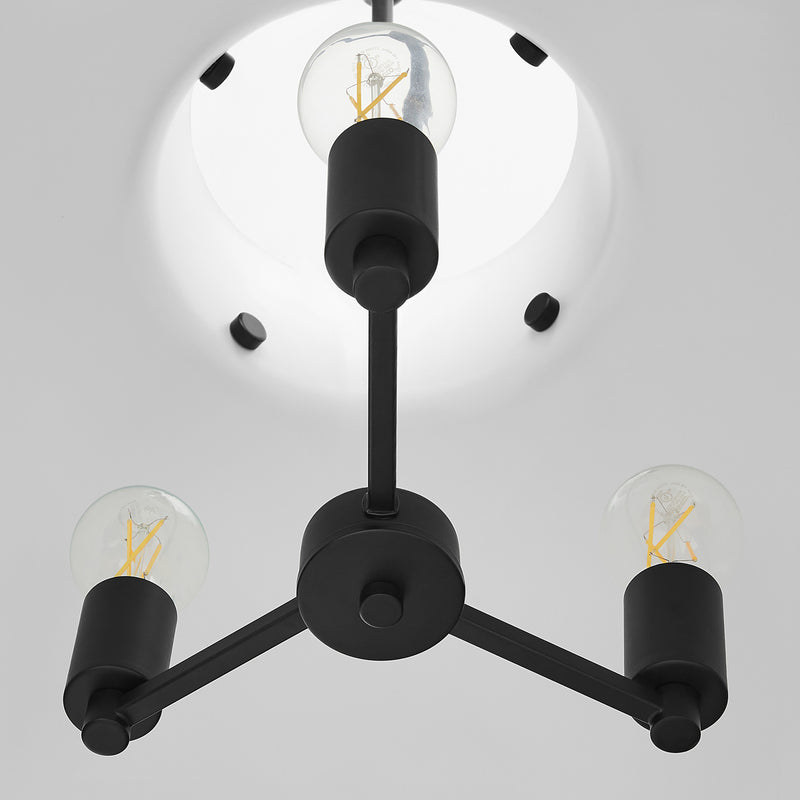 PRUITT 21" 3 Light Pendant - Matte Black