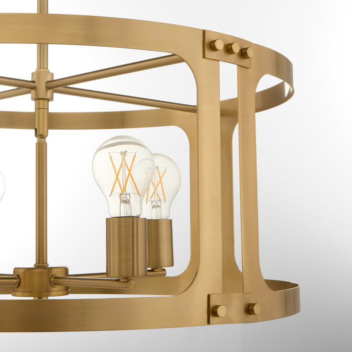 COLBURN 4 Light Pendant - Brushed Brass