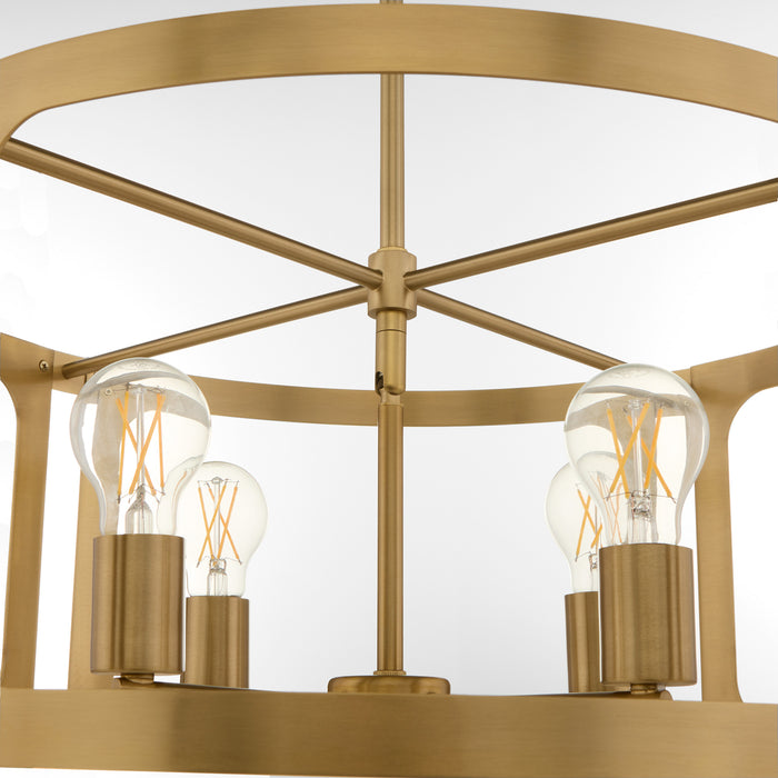 COLBURN 4 Light Pendant - Brushed Brass